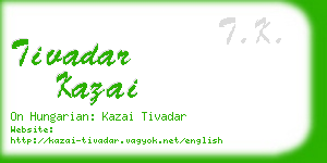 tivadar kazai business card